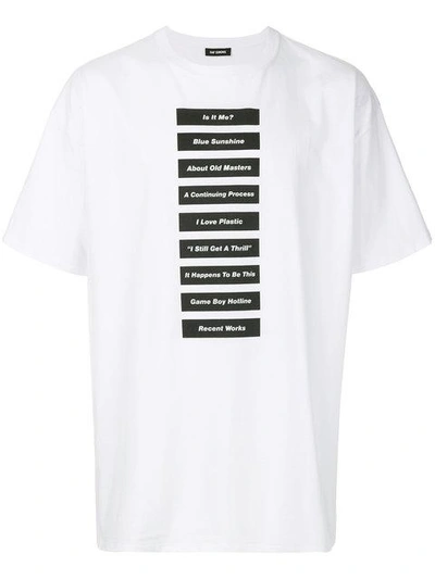 Raf Simons Printed Cotton-jersey T-shirt In White