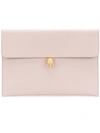 Alexander Mcqueen Skull Clasp Clutch In Pink