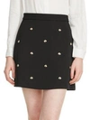 Maje Bee Embellished Skirt In Black
