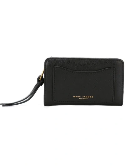 Marc Jacobs Recruit Wallet With Leather Strap In Black