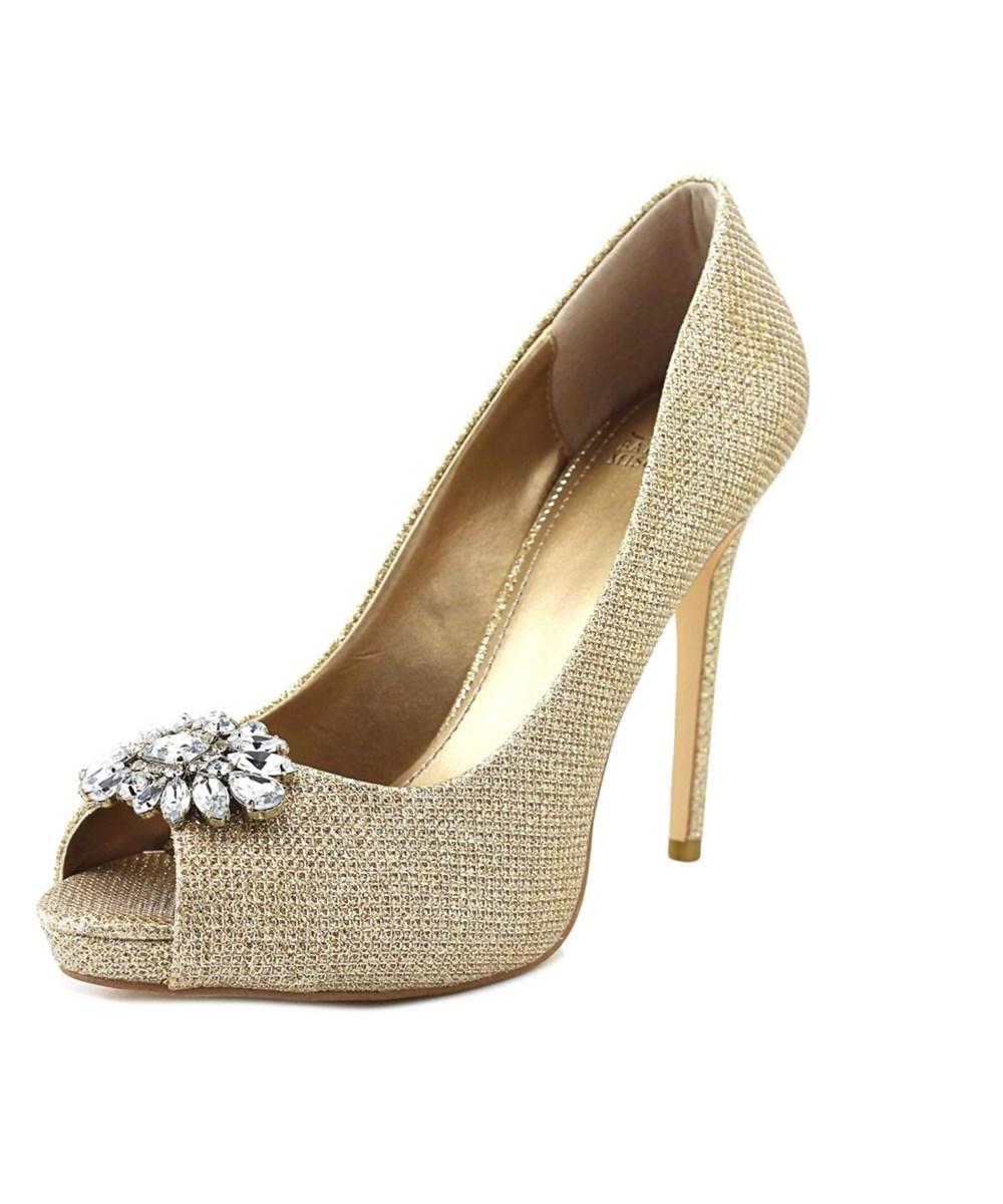 badgley mischka gold heels
