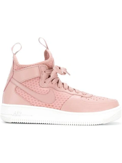 Nike Air Force 1 Ultraforce Mid Sneakers In Pink