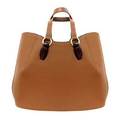 Aevha London Garnet Tote In Tan With Wooden Hardware