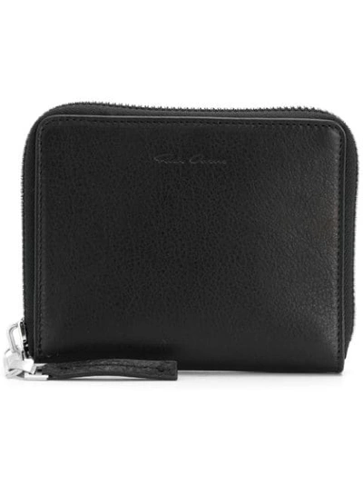 Rick Owens Woman Dégradé Lizard-effect Leather Wallet Black