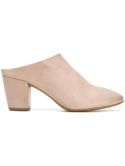 Marsèll Chunky Heel Mules In Neutrals