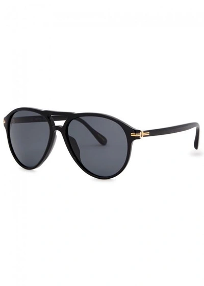 Dunhill London Black Aviator-style Sunglasses