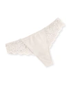 Simone Perele Caresse Lace-side Cheeky Tanga In Blush