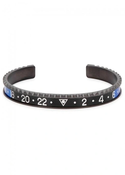 Speedometer Official Black And Blue Marine Steel Bracelet
