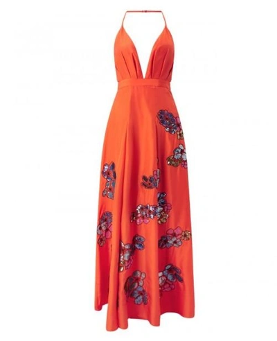Anya Maj Hua Orange Dress