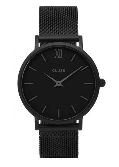 Cluse Minuit Black Stainless Steel Watch