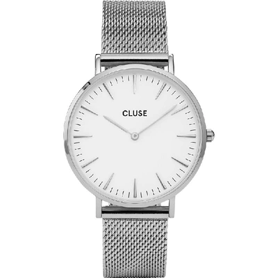 Cluse Cl18105 La Bohème Stainless Steel Mesh Watch In Nero