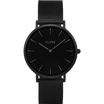Cluse Cl18111 La Bohème Stainless Steel Mesh Watch In Black