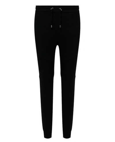 Balmain Cotton Joggers In Black