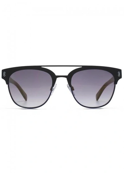 Hook Ldn Faraway Black Clubmaster-style Sunglasses
