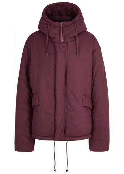 Yeezy Burgundy Oversized Brushed Cotton Jacket