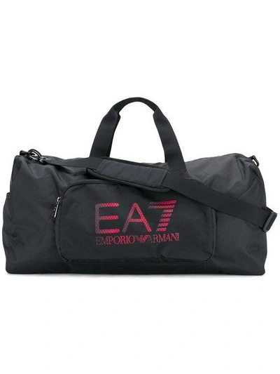 Ea7 Logo Print Holdall In Black