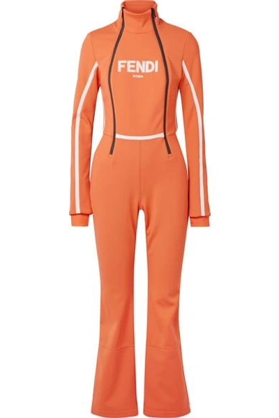 Fendi Roma Printed Ski Suit In Orange