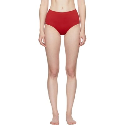 Her Line Red Classic High-waist Bikini Briefs