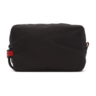 Givenchy Black Nylon Toiletry Case In Black Red