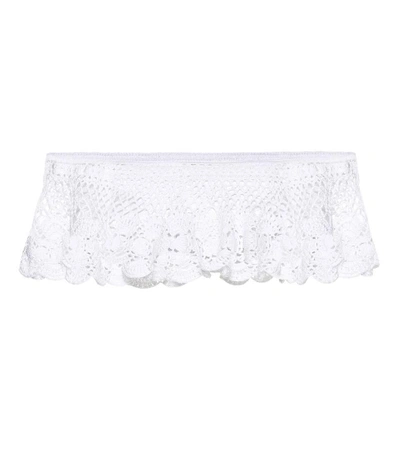 Anna Kosturova Filigree Crocheted Cotton Top In White