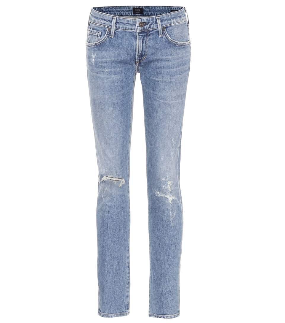 Citizens Of Humanity Racer Low Rise Skinny Jeans In Blue Modesens