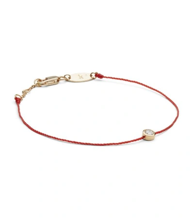 Redline Yellow Gold And Diamond Pure Bracelet In Red