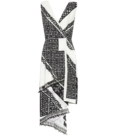 Altuzarra Pavilion Sleeveless Button-front Bandana-print Silk Midi Dress In Optic White
