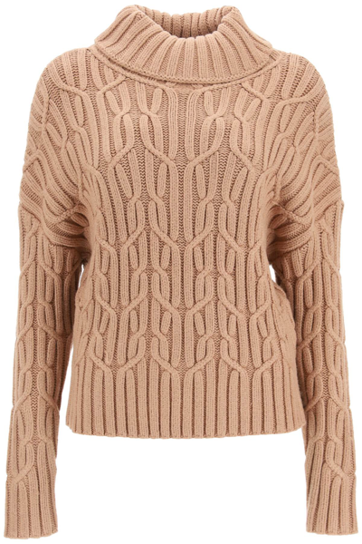 Marciano By Guess 'ellarose' Cable Knit Sweater In Brown
