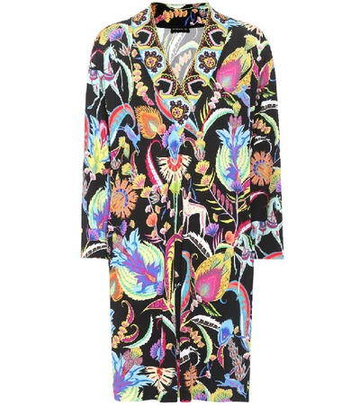Etro Psychedelic Horse-print Jersey Dress In Black - Multicolor