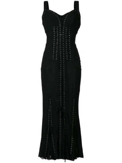 Dolce & Gabbana Sweetheart-neck Sleeveless Corset-style Cocktail Dress In Black