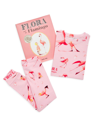 Books To Bed Kids' Little Girl's Flora The Flamingo Book & Pyjamas Set In Pink
