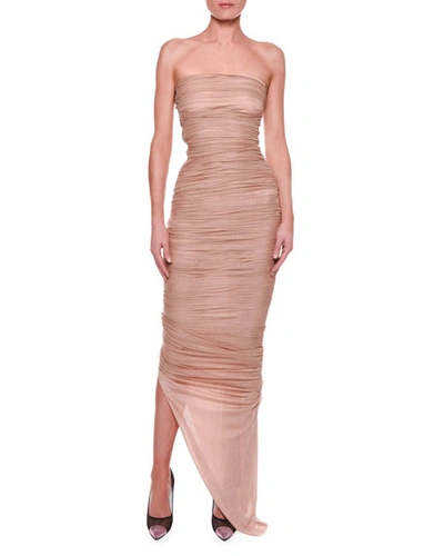 Tom Ford Strapless Bustier Ruched Gown