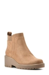 White Mountain Footwear White Mountain Dear Block Heel Boot In Tan/ Fabric