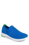 Deer Stags Kids' The Eddy Jr Nosox Slip-on Sneaker In Blue/lime