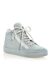 Giuseppe Zanotti Women's Velvet Mid Top Platform Sneakers In Stilla