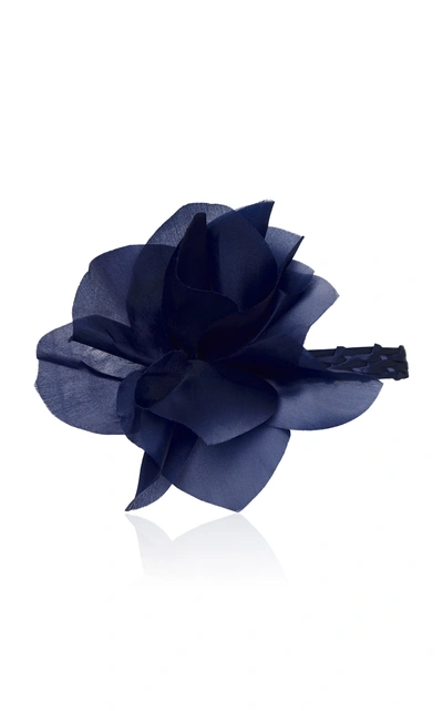 Andres Otalora Women's Flor De Loto Silk Belt In Navy