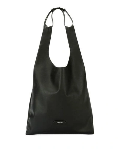 Tom Ford Smooth Calf City Tote Bag In White
