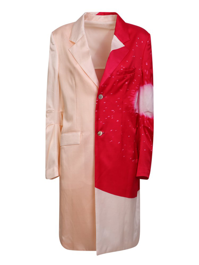 Issey Miyake Slice Tailored Coat By . The Print Created In This Coat Takes Inspiration F In Pink