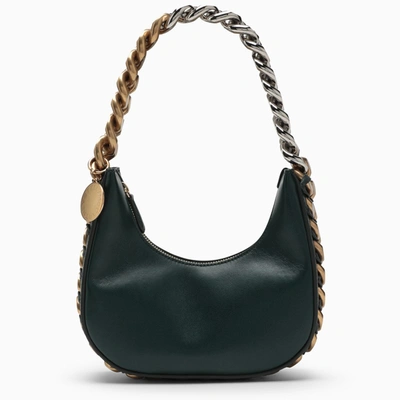 Stella Mccartney Frayme Mini Green Bag In Faux Leather