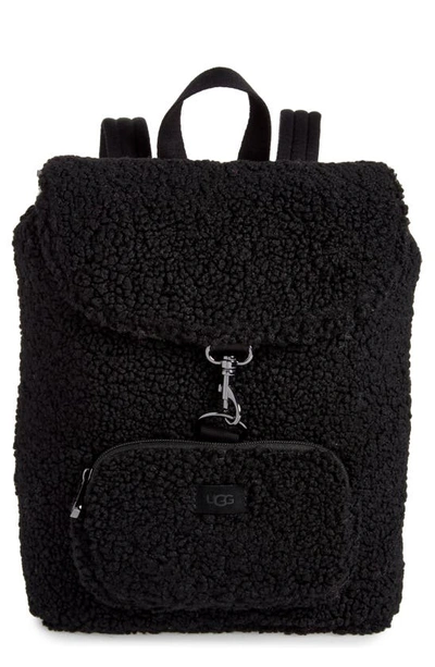 Ugg Inara High Pile Fleece Backpack In Black