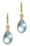 Alexis Bittar Teardrop Earrings In Gray/gold