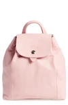 Longchamp Le Pliage Cuir Backpack - Pink In Girl