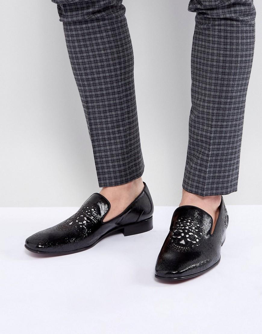 Jeffery West Jung Skull Patent Loafers In Black Black ModeSens