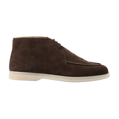 Scarosso Artura Suede Ankle Boots In Brown Suede