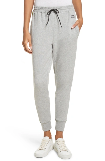 Etre Cecile Rainbow Stripe Track Pants In Grey Marl