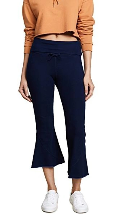 Free People Fp Movement Nico Crop Flare Sweatpants In Navy