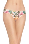 Hanky Panky Melissa Floral-print Low-rise Lace Thong
