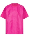 Valentino Boxy Nylon Shirt In Pink