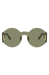 Loewe 59mm Round Mask Sunglasses In Shiny Dark Green