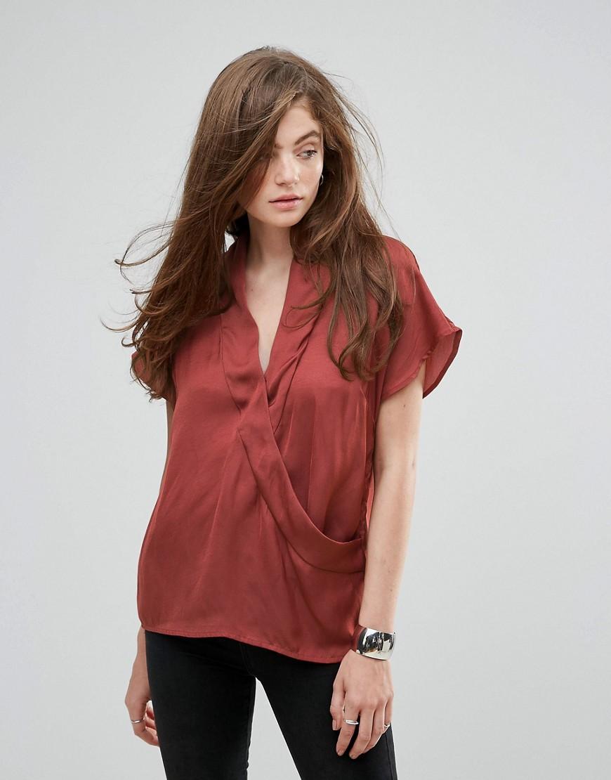 green kimono wrap top